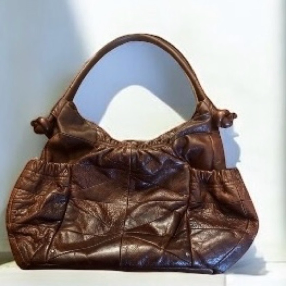 Y2K Hayden Harnett Brooklyn NYC Rich Brown Leather Shoulder Bag, Large